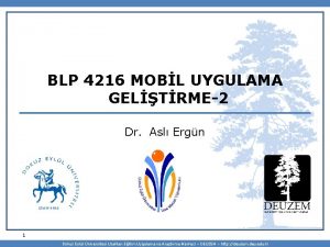 BLP 4216 MOBL UYGULAMA GELTRME2 Dr Asl Ergn