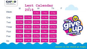 Lent calendar 2019