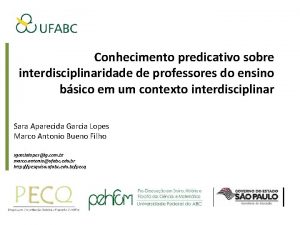 Conhecimento predicativo sobre interdisciplinaridade de professores do ensino