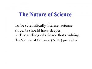 Nature of science