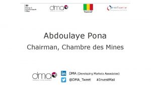 Abdoulaye Pona Chairman Chambre des Mines Economi CAL