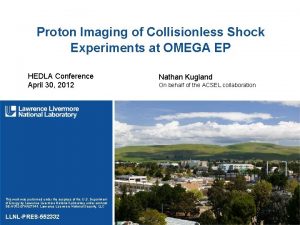 Proton Imaging of Collisionless Shock Experiments at OMEGA