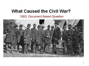 Causes of the civil war dbq