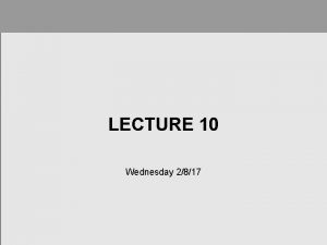 LECTURE 10 Wednesday 2817 Chapter 13 Alcohols Phenols