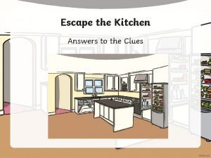 Escape the Kitchen Answers to the Clues Escape