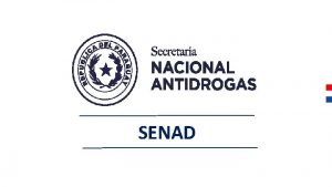 SENAD SECRETARIA NACIONAL ANTIDROGAS SENAD Proyecto de Presupuesto