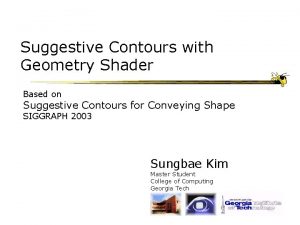 Suggestive Contours with Geometry Shader Based on Suggestive