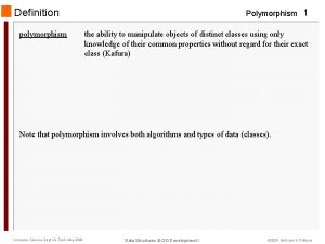Definition of polymorphism