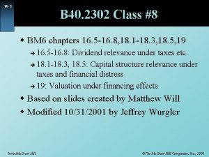 Relative tax advantage of debt