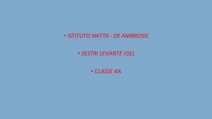 Istituto natta sestri levante