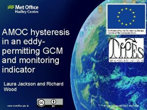 AMOC hysteresis in an eddypermitting GCM and monitoring