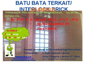 BATU BATA TERKAIT INTERLOCK BRICK SKBIBIRUS TERIMA KASIH