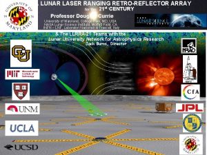 Lunar laser ranging retroreflector array