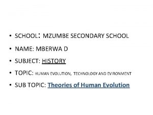 Mzumbe secondary school