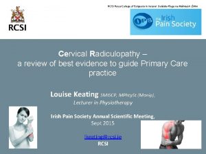 RCSI Royal College of Surgeons in Ireland Coliste