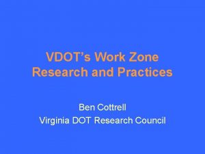 Vdot work zone pocket guide