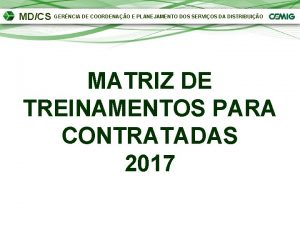 MDCS GERNCIA DE COORDENAO E PLANEJAMENTO DOS SERVIOS