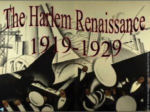 Harlem renaissance map