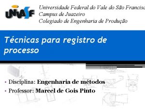 Universidade Federal do Vale do So Francisc Campus