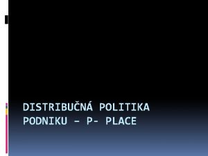 Distribučná politika podniku