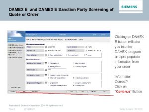 Damex check meaning