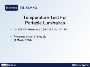 Heat penetration test