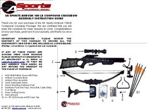 Crossbow assembly