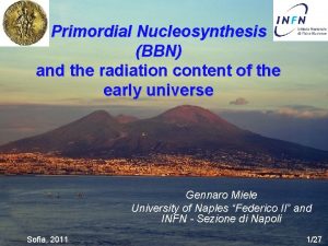 Primordial Nucleosynthesis BBN and the radiation content of