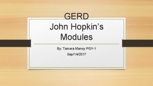 John hopkins modules