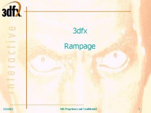 3 dfx Rampage 3122021 3 dfx Proprietary and