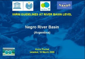 IWRM GUIDELINES AT RIVER BASIN LEVEL Negro River