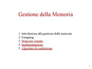 Gestione della memoria