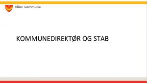 KOMMUNEDIREKTR OG STAB 315 Kommunedirektr og stab Sum