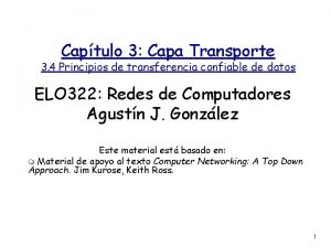 Captulo 3 Capa Transporte 3 4 Principios de