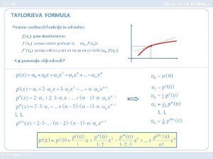 Odvod formule