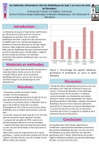Les habitudes alimentaires chez les diabtiques de type