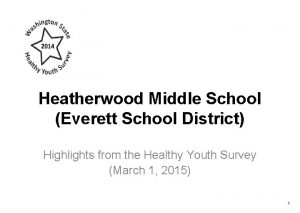 Heatherwood Middle School Everett School District Highlights from
