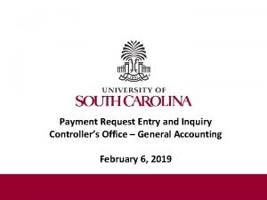 Payment Request Entry and Inquiry Controllers Office General