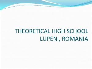 Theoretical high school