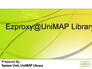 Unimap ezproxy