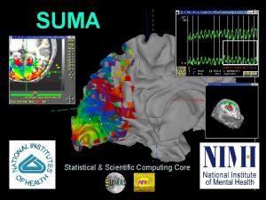 SUMA Statistical Scientific Computing Core 1 29 Oct