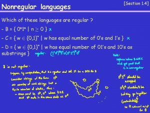 Nonregular languages Section 1 4 Which of these