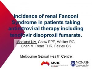 Fanconi syndrome