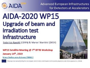 Advanced European Infrastructures for Detectors at Accelerators AIDA2020