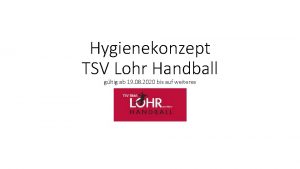 Tsv lohr handball