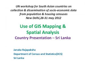 UN workshop for South Asian countries on collection