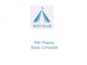 PSI Theory Basic Concepts PSI concepts Motivation Five