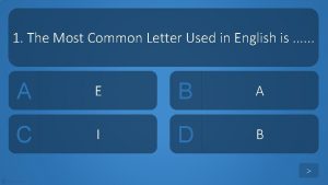 Most common letter in english