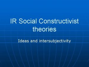 Constructivism in ir