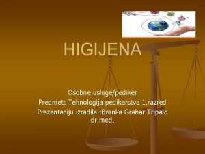 Osobna higijena prezentacija